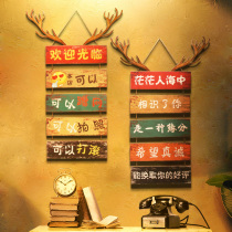 No bargaining slogan at the door of the store attractive wall decoration pendant is in business.
