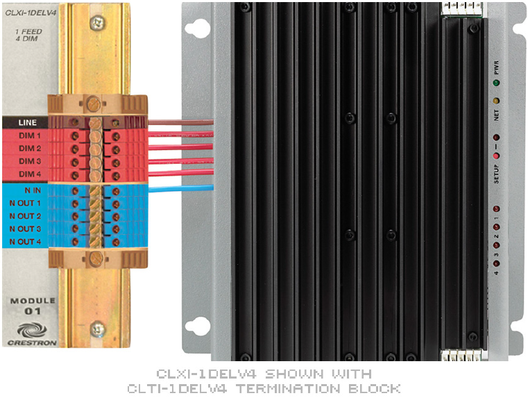 CRESTRON CRESTRON 4-way electronic low-pressure light post-dimming module CLXI-1DELV4