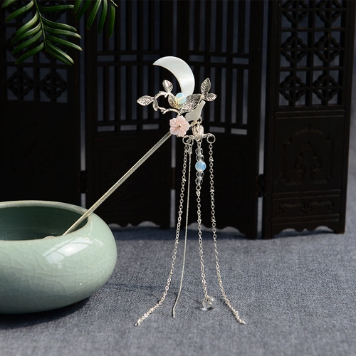 Китайская шпилька, ханьфу ручной работы, аксессуар для волос с кисточками