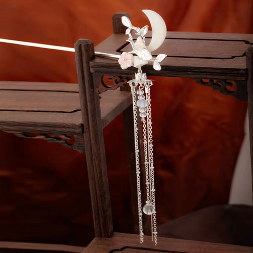 Китайская шпилька, ханьфу ручной работы, аксессуар для волос с кисточками