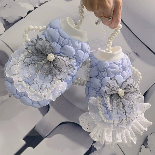 Маленькая кузов Мальтийская одежда для домашних животных с бархатной открытой кнопкой Супер густой теплый теплый бархатный жилет собака зимняя ватная куртка