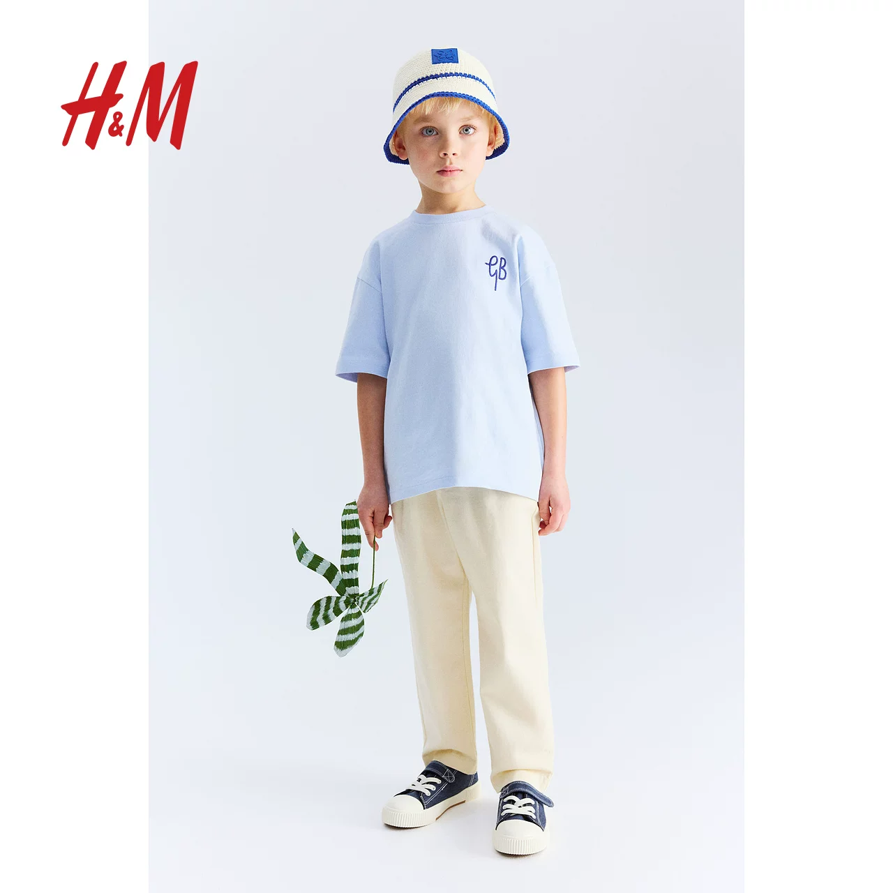 [Georgia Beaumont H&M] Детская одежда Детская футболка для мальчиков с коротким рукавом с принтом 1275336