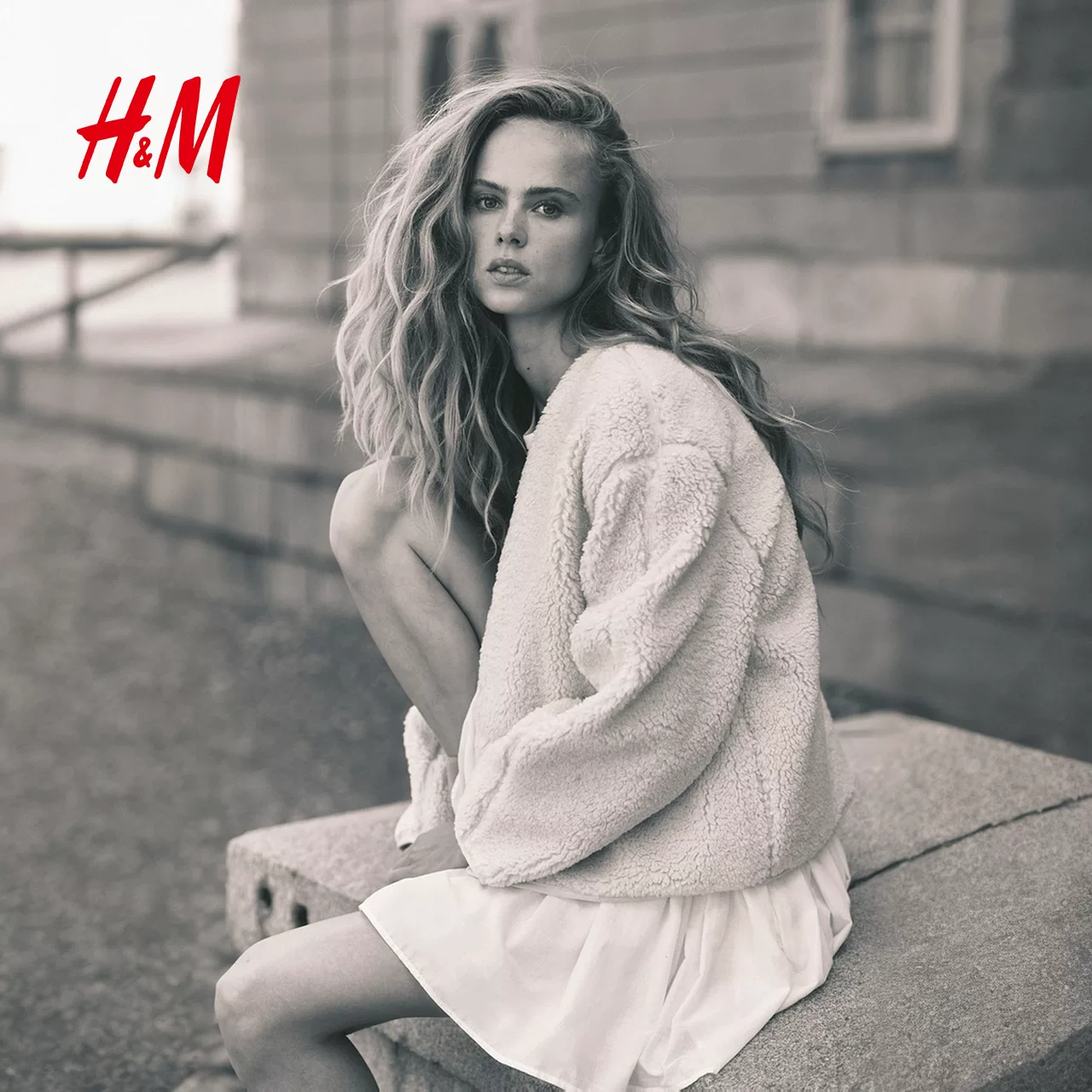 Короткое женское пальто HM с маленьким ароматом, тёплый плюш, бархат, однобортная куртка 1294648