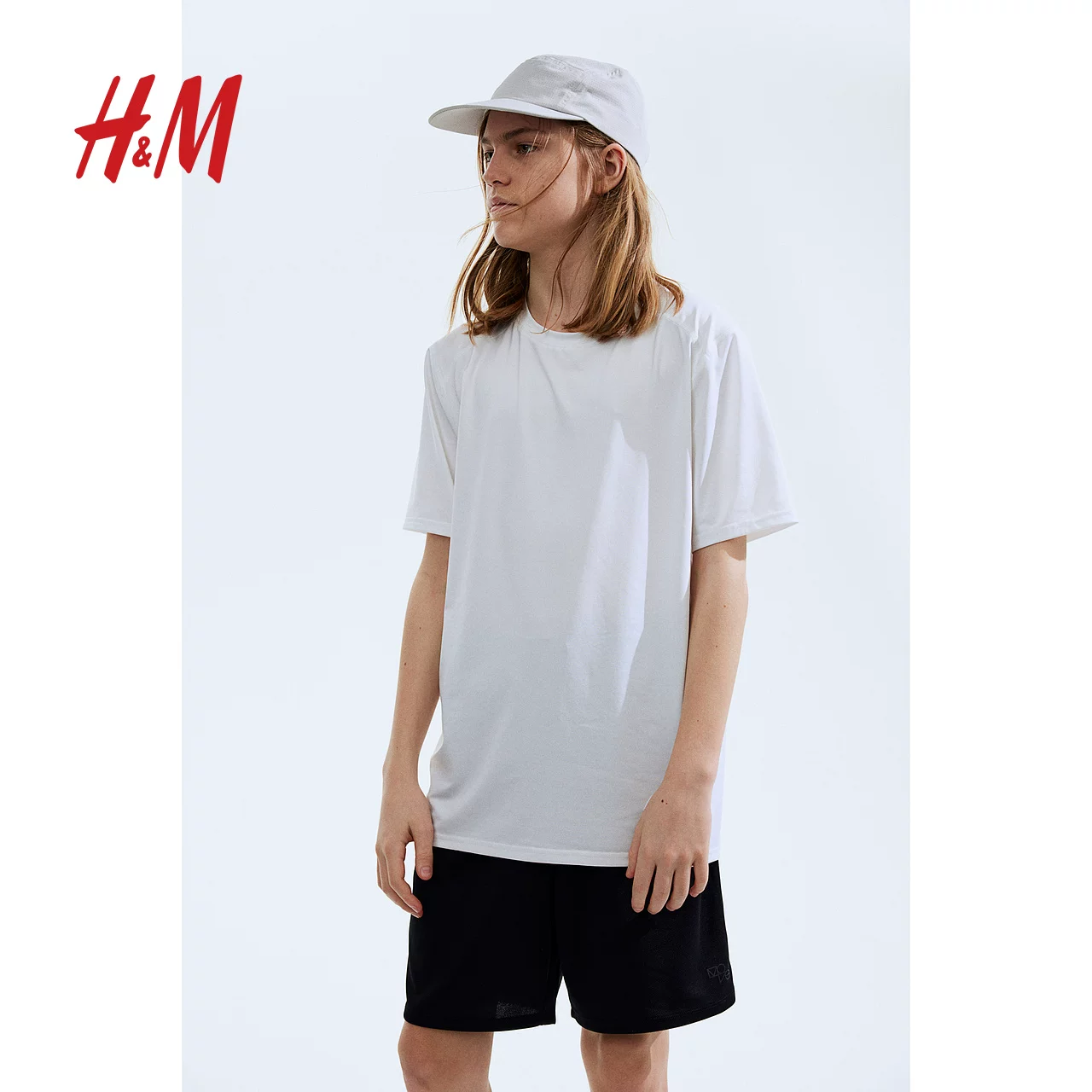 [【H&M MOVE DryMove™】2 шт. детские спортивные штаны летом с кулиской, баскетбольные штаны 1035462]