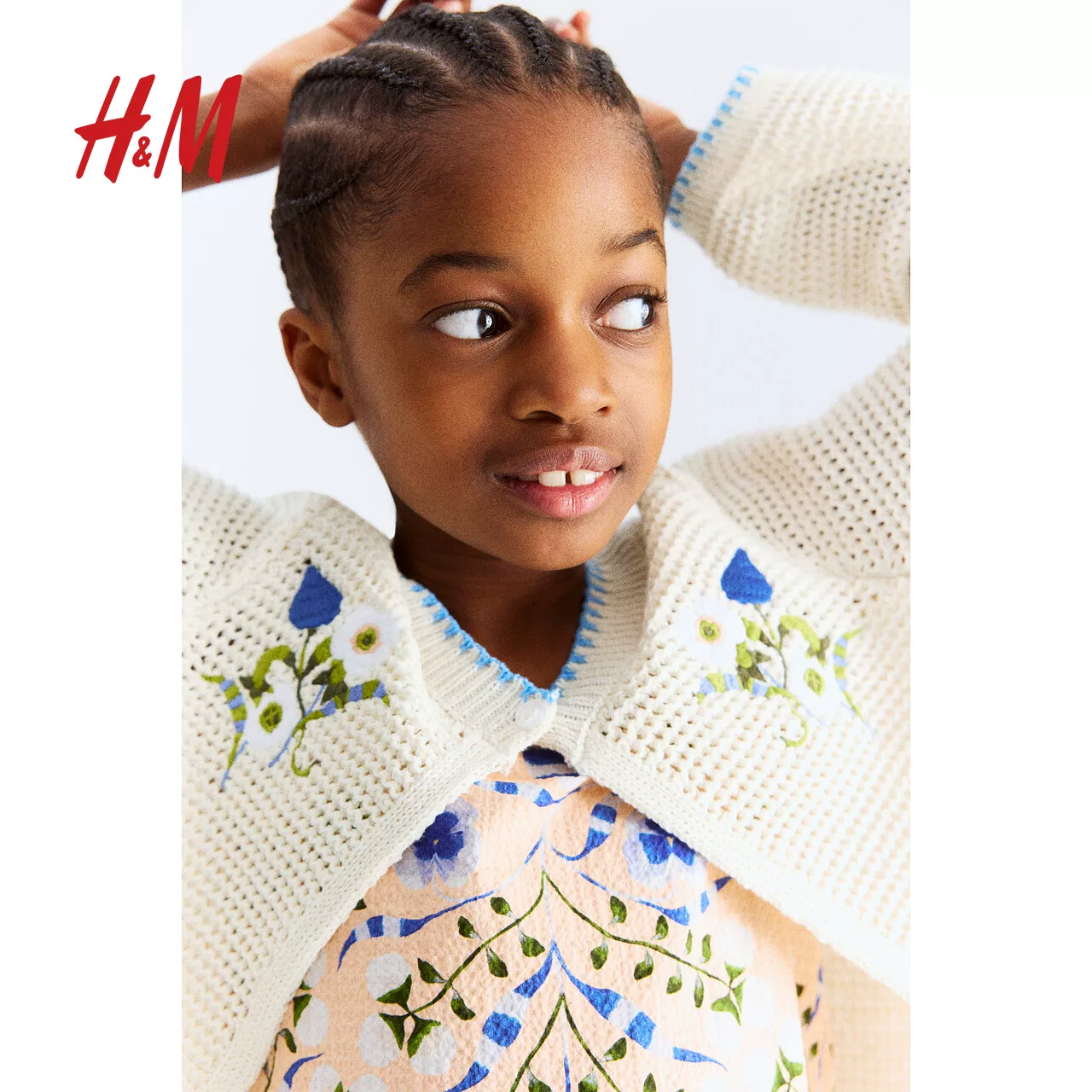 【Georgia Beaumont H&M】Детская одежда детская кофта-свитер imitation crochet кардиган 1273189
