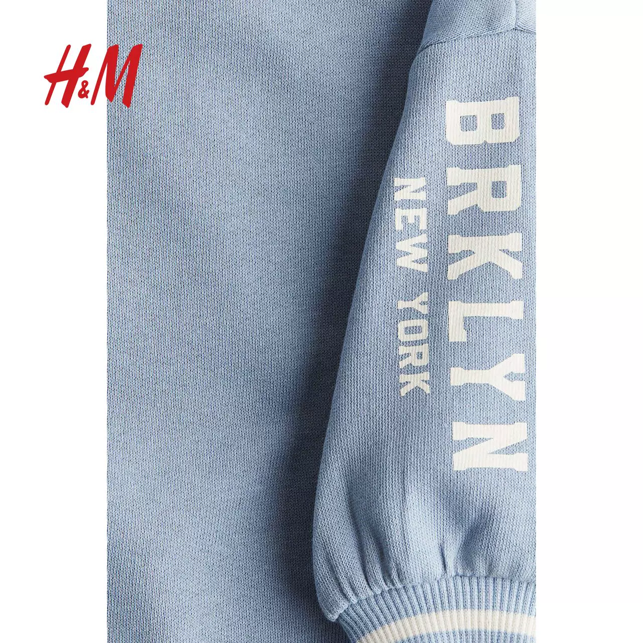 Детская одежда HM, толстовка для мальчика, детская легкая повседневная кофта с круглым вырезом и длинными рукавами, 1236874
