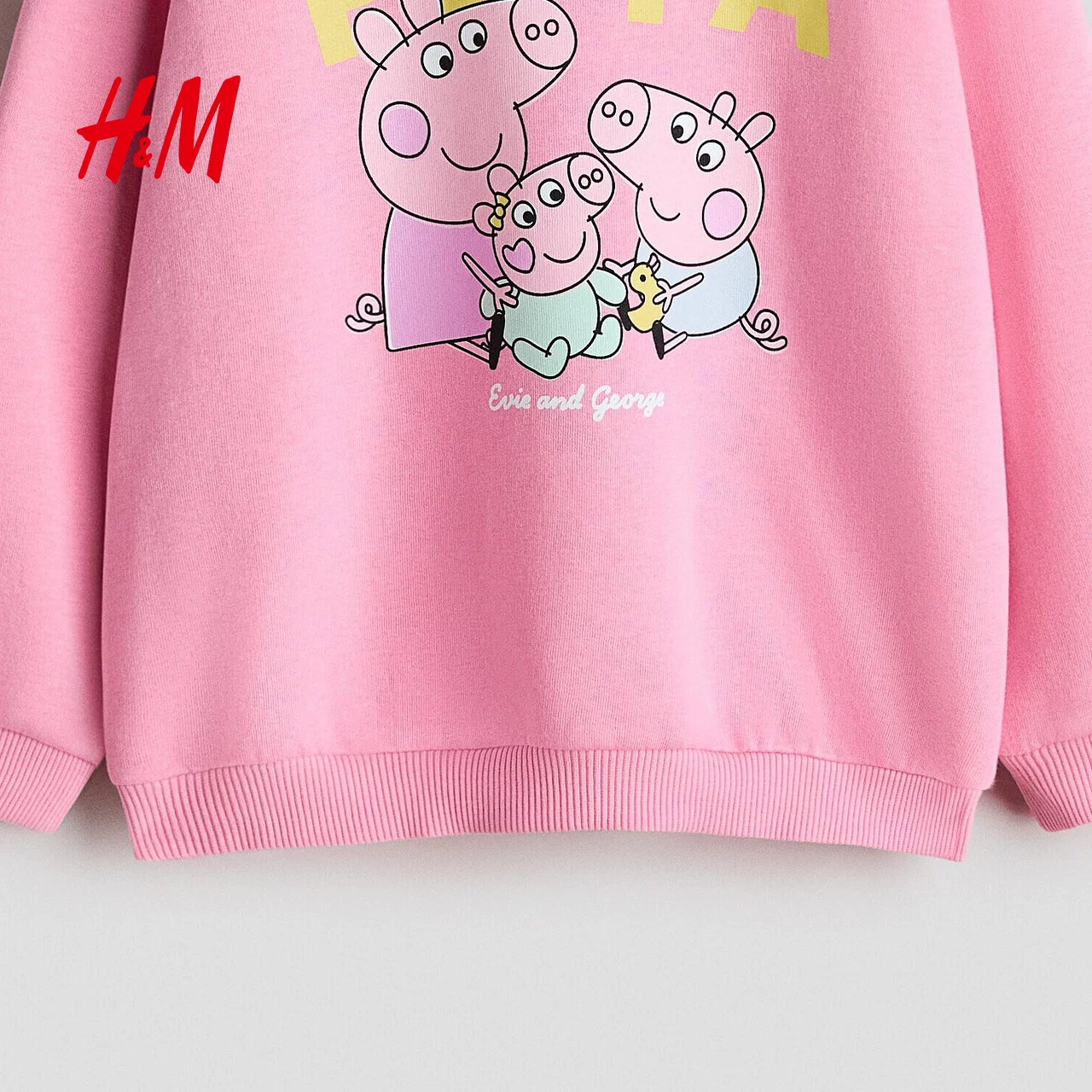[Peppa Pig] HM детская одежда для девочек толстая футболка плюс теплый верх 1267711