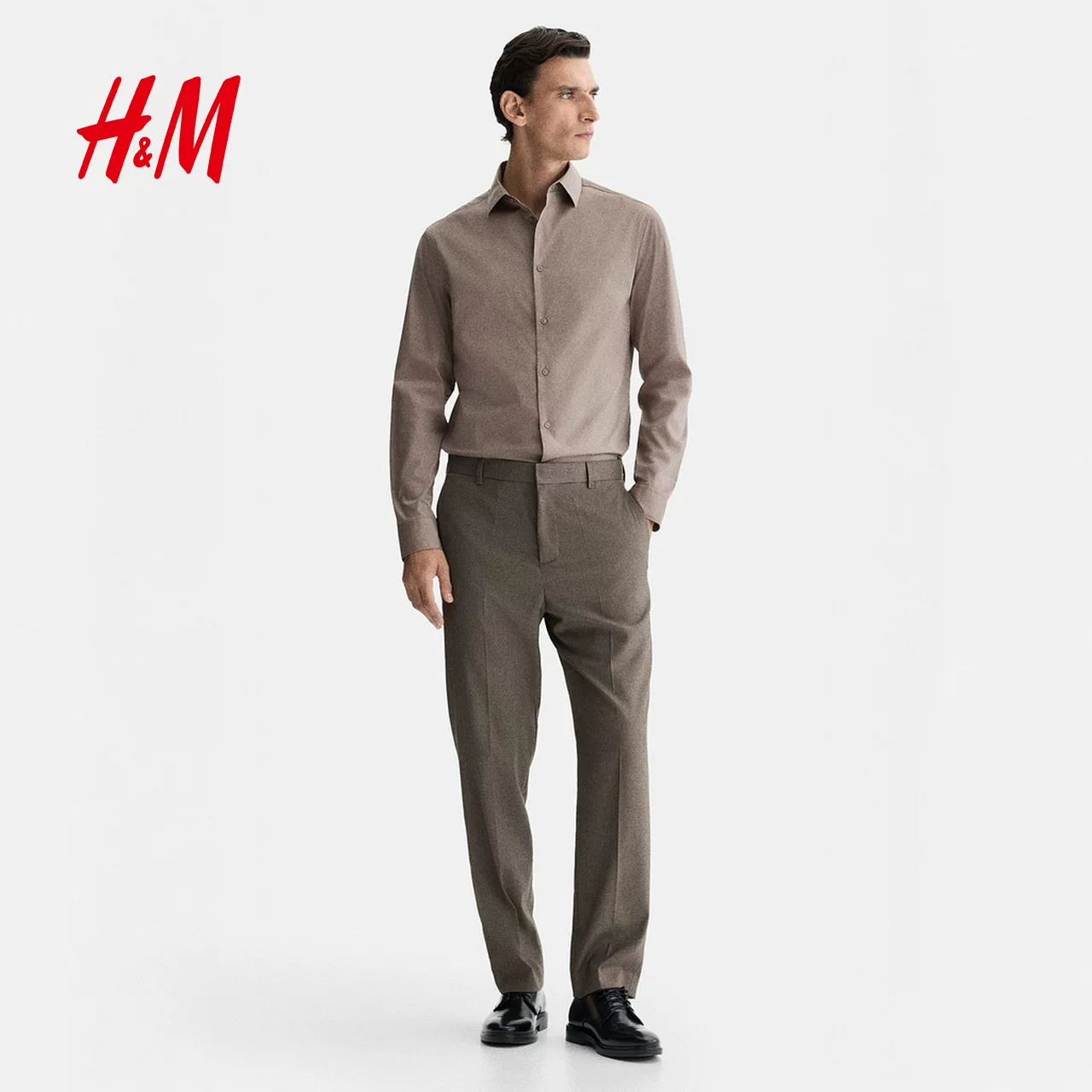 Летняя эластичная рубашка, slim fit