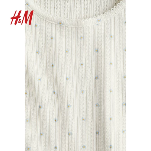 HM2025, новая весенняя детская одежда, футболка для девочек, мягкий сетчатый топ с круглым вырезом 1282316