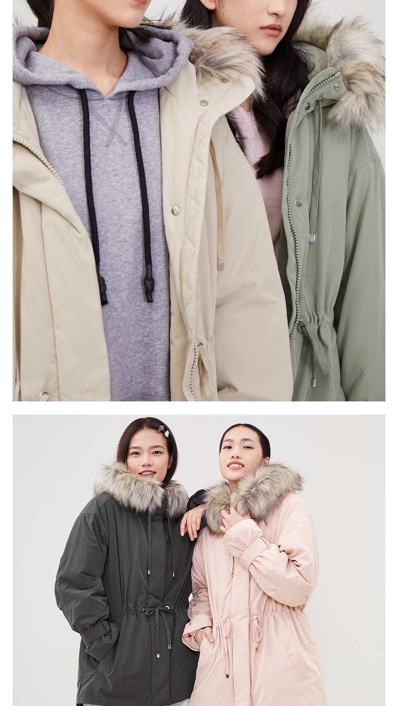H&M 女装连帽棉服外套 图5