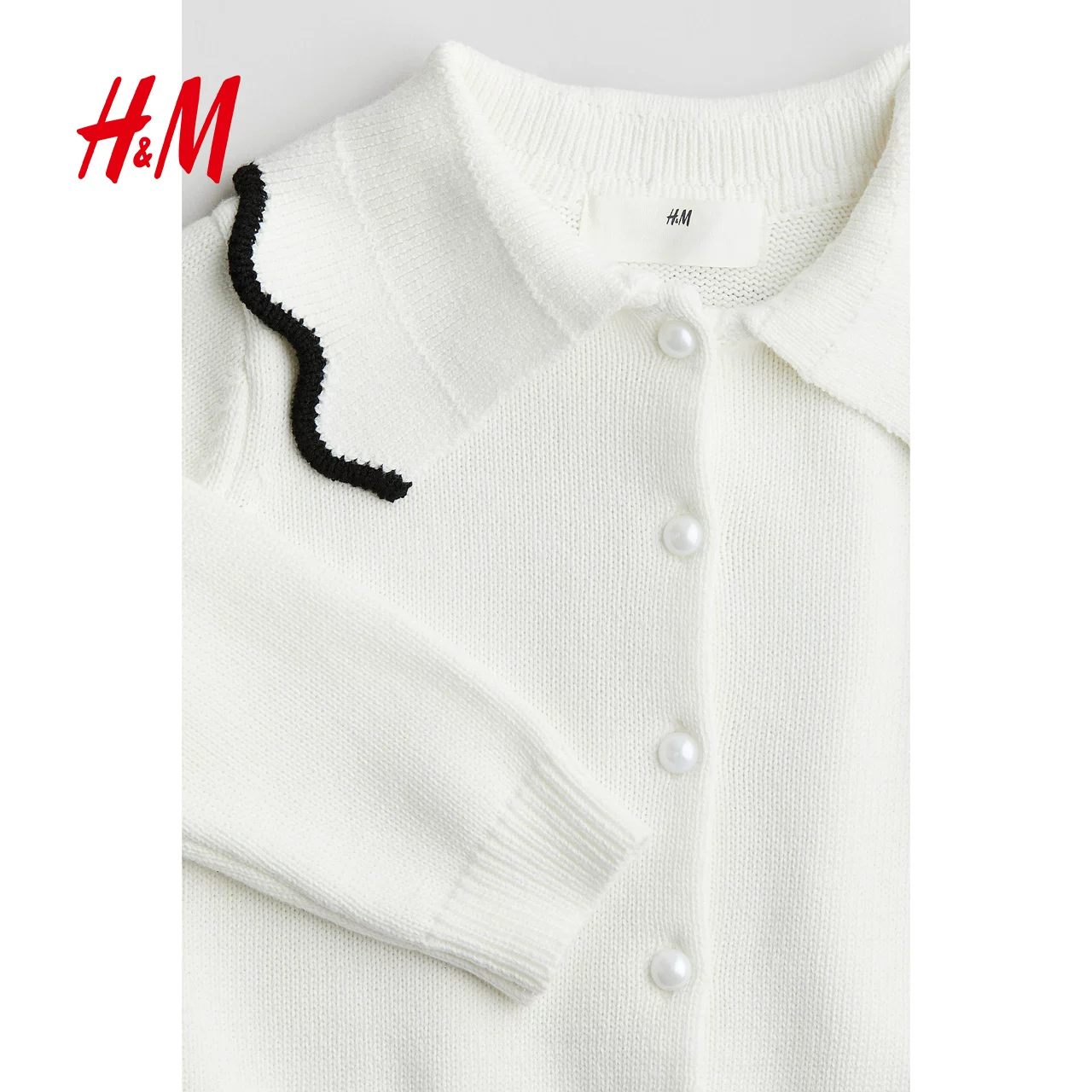 Knitted summer sweater with a round collar, comfortable long-sleeve, cardigan, children's clothing
