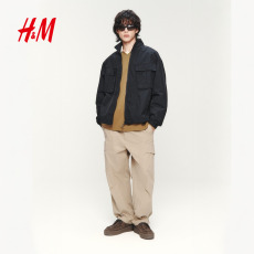 Куртка hm男装夹克新款立领微宽松夹克户外防风疏水外套衫1326422 H&M