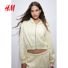 Толстовка женская hm女装短款拉炼连帽衫1193900 H&M