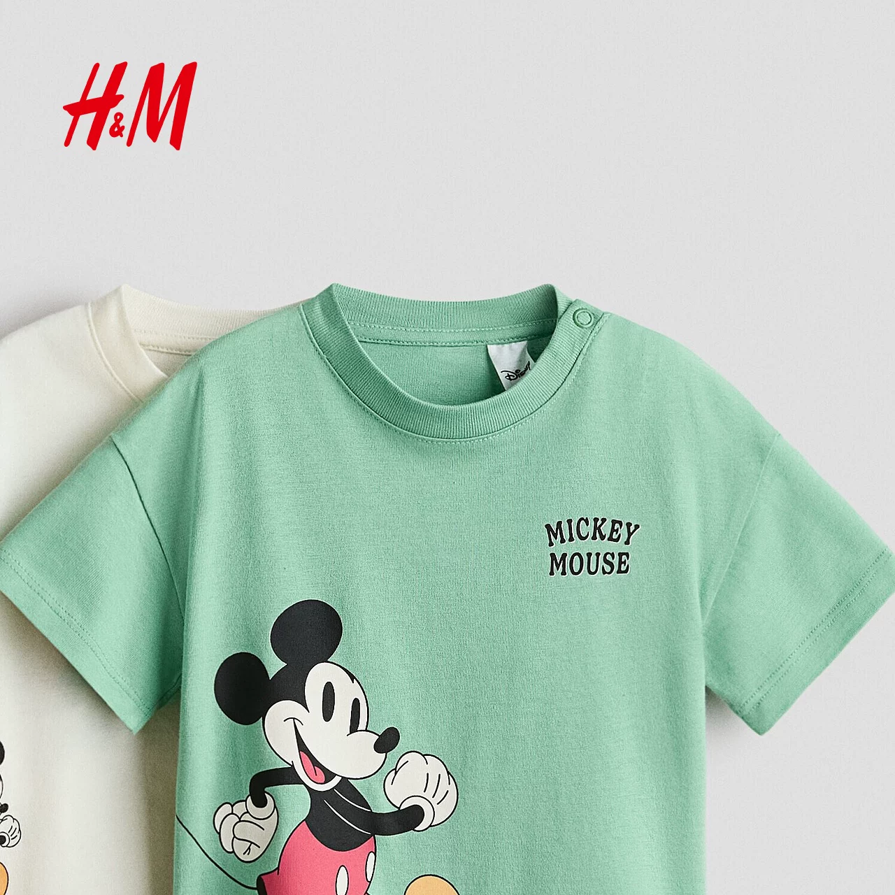 [Disney Series] HM Детская одежда Футболка для мальчика Детский стиль улицы 2 предмета Микки 1315882