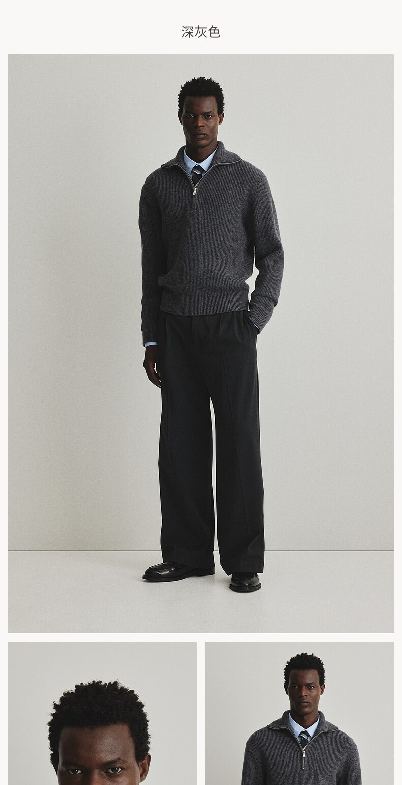 HM зима мужской standard edition основано на отделение сочетается с цепь шерсть Пуловер-поло 1287998 H&M 