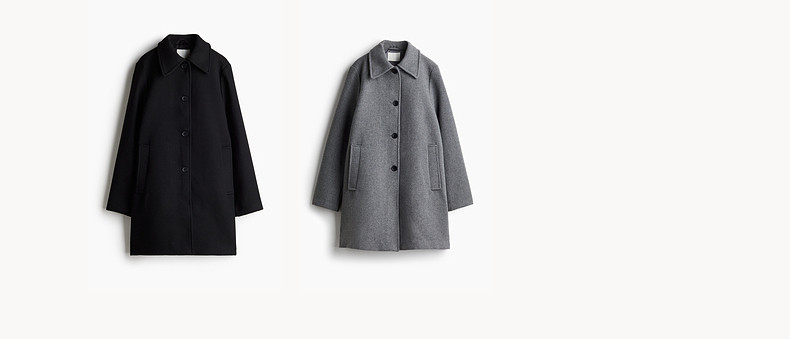 Hm мисс шерсть пальто зима свободный войлок кнопки отворот Длина до колена пальто 1255546 для возраста       