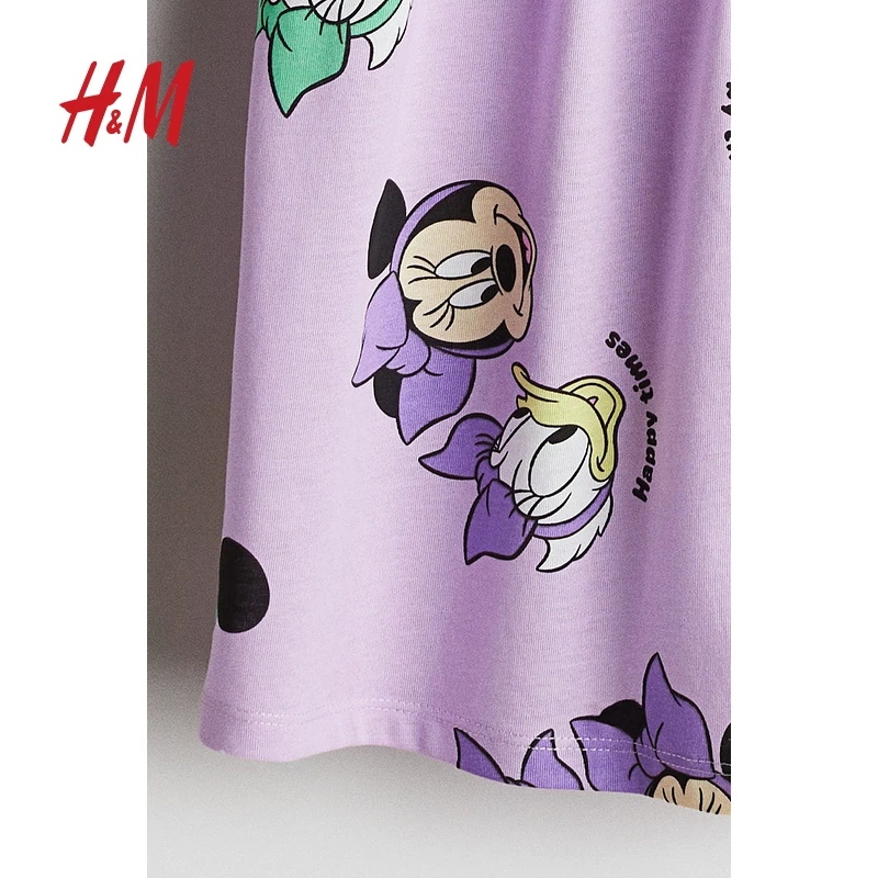 [Disney Series] Детская одежда HM для девочек, юбка летняя с принтом Минни, платье 1154543