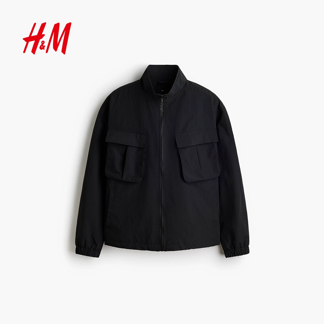 Мужская куртка HM новый stand collar слегка свободная куртка для улицы водоотталкивающая и гидрофобная верхняя рубашка 1326422
