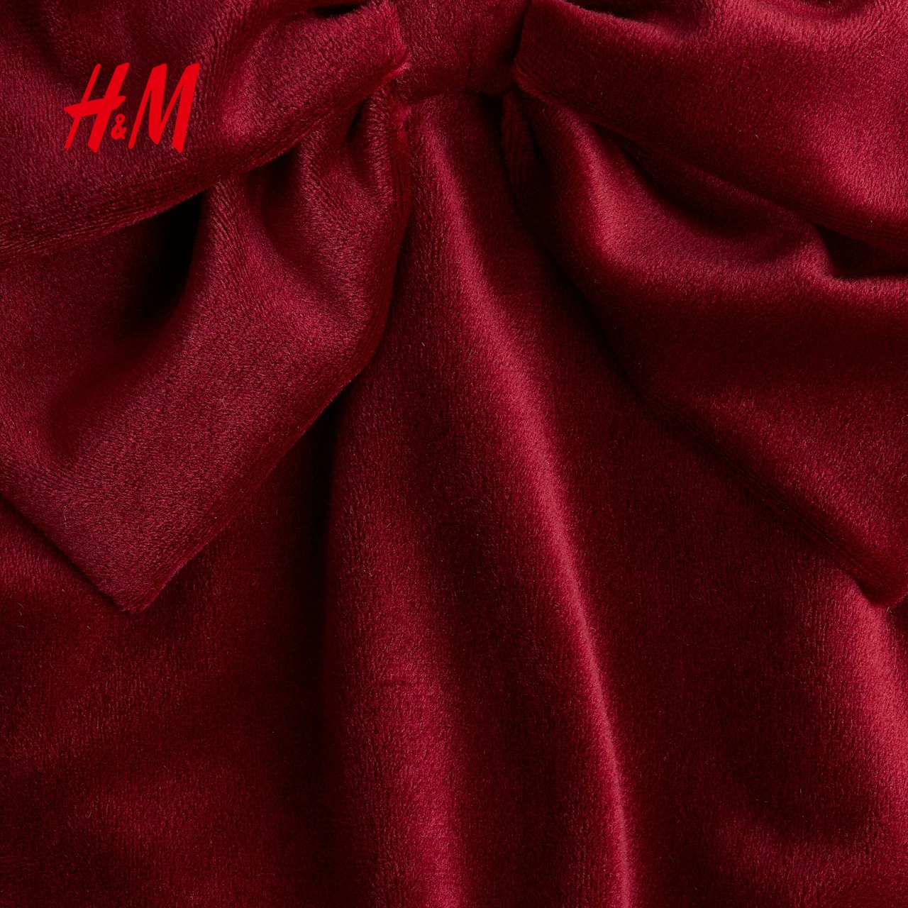 Детская одежда HM, юбка для девочки, лето, бантик, новогоднее бархатное красное платье 1309771