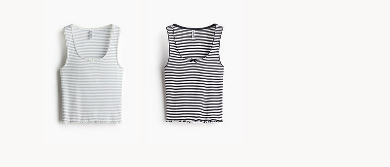 Топы/майки hm女装背心夏季运动健身网眼汗布背心1272563 H&M