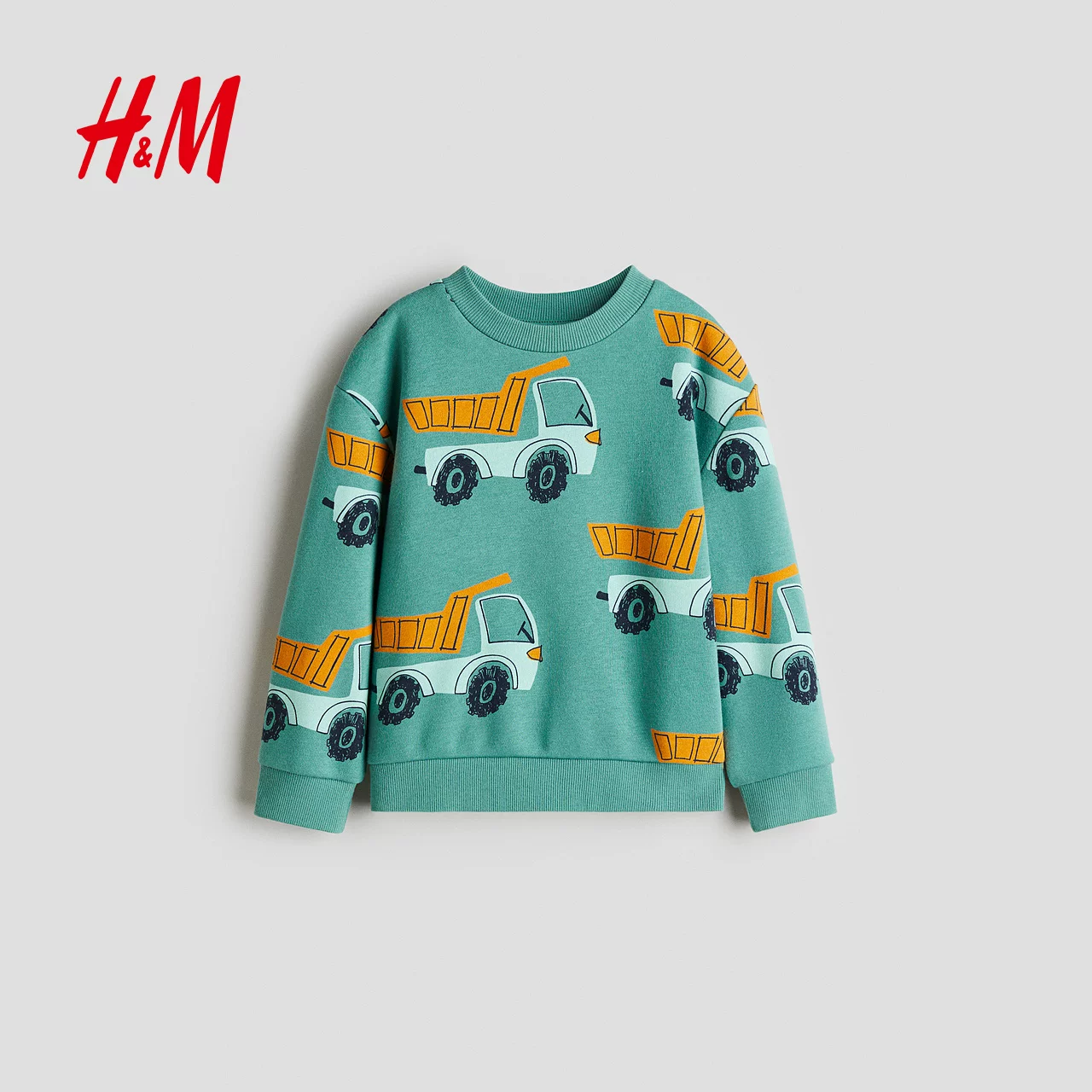 "Children's sweatshirt for boys, long-sleeve with a round collar, children's clothing"