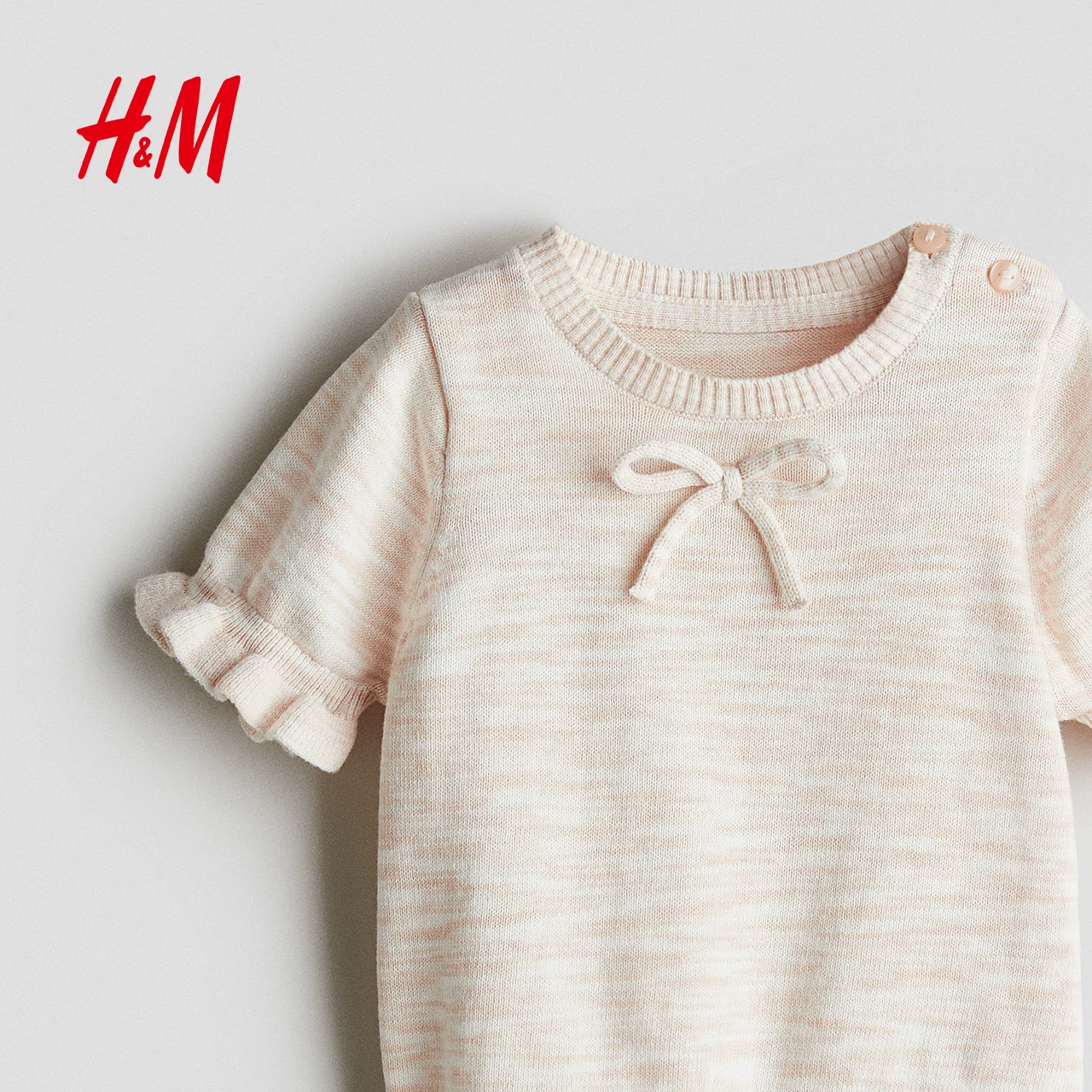 HM summer children's clothing baby girl fine knitted top 1291599