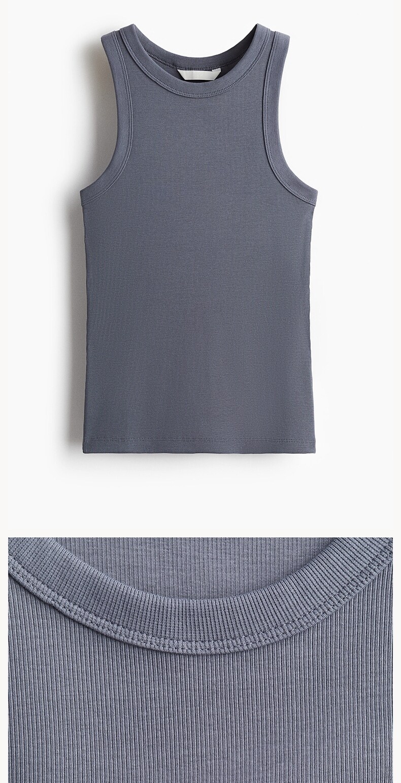 Топы/майки hm女装吊带夏季简约圆领修身显瘦短款背心上衣1270854 H&M