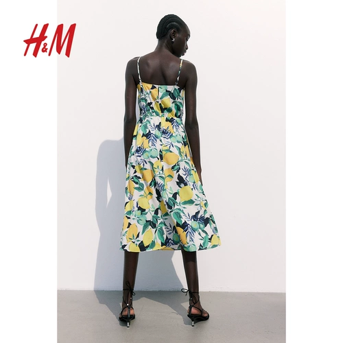 Летнее платье, свежее комфортное платье-комбинация, городской стиль, длина миди