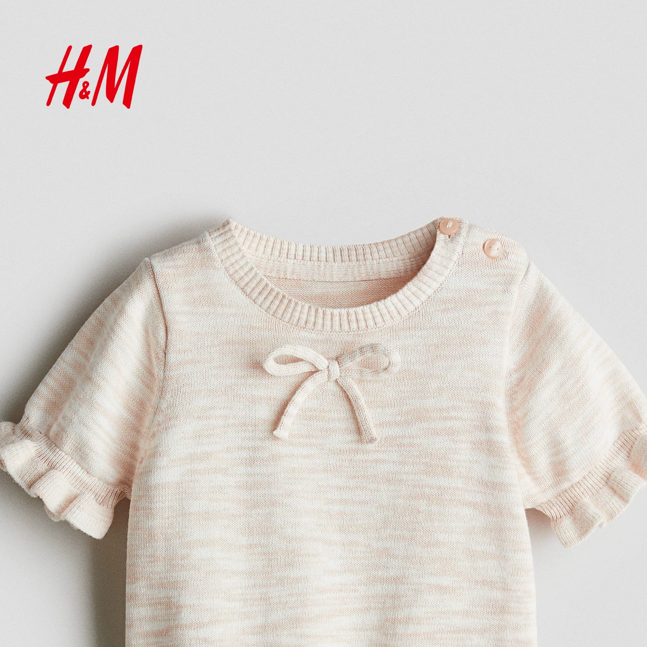 HM summer children's clothing baby girl fine knitted top 1291599