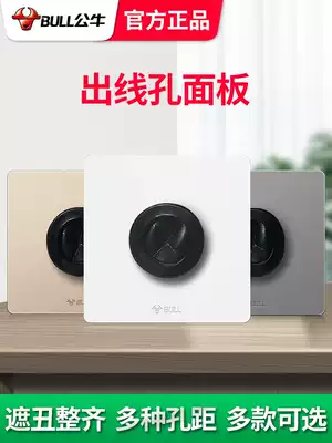 Bull blank whiteboard switch socket type 86 household decorative whiteboard with outlet hole TV network perforated panel