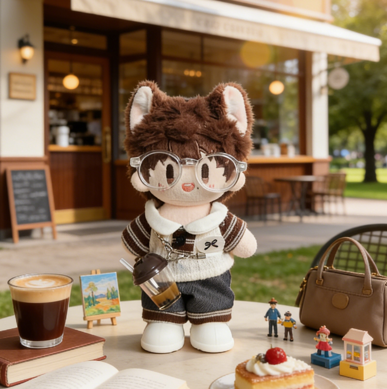 Zhou Keke Doll Clothes Zhou Shen Attribute Concert Cotton Doll Clothes 10cm Cute Outfit Set Cat Ears
