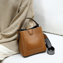 ITCFASHONK~New female bag leather fashion bucket bag simple single shoulder bag bag handbag bag