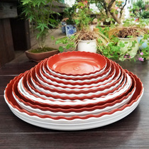 Garden tray thickened round receptacle chassis pot holder lace tray pot bottom holder plastic water holder