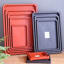 Frosted resin thickened plastic rectangular tray basin holder water tray basin pad tempered large tray flower pot base