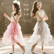 Girls Half Dress Cake Super Fairy Dress Children Summer Dress in Summer Dress