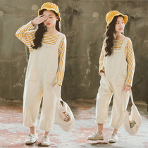 Girls Spring Package 2020 new childhood wear belt belt childrens net red two pieces of spring