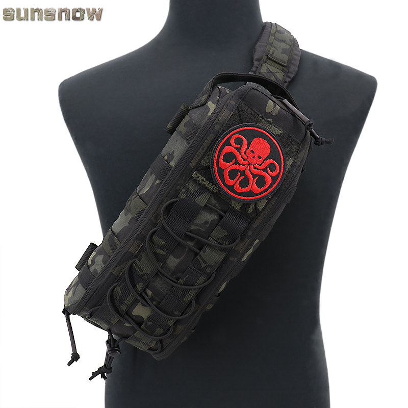 Sun Snow Multifunction Tactical Chest Bag Large Capacity Outdoor Leisure Sports Riding Diagonal Satchel CP Original Plant