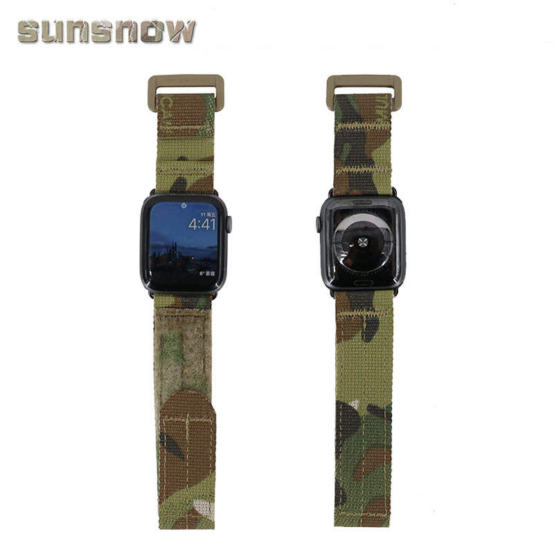 Sun Snow Apple Watch Strap 42mm44mm Apple Watch Strap Imported Ribbon Camouflage Strap