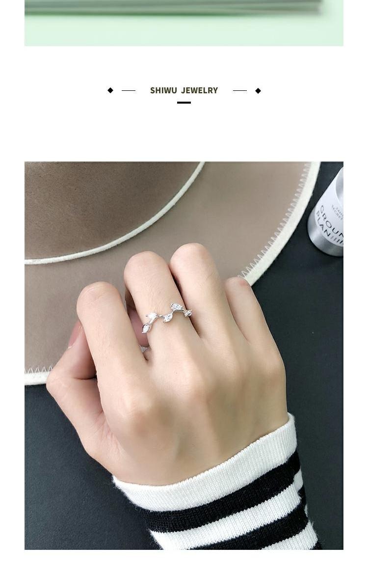 Nhẫn bạc nữ Nữ Hàn Quốc Trang sức cá tính đơn giản và tươi mới Có thể điều chỉnh vòng mở Chỉ số nhẫn ngón tay nhẫn sinh viên nhẫn đeo ngón trỏ