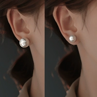 Серьги из жемчуга, клипсы, серебро 925 пробы