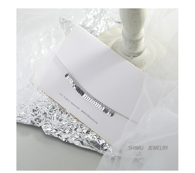 [Khai sáng] 925 sterling bạc thông minh lá vòng chân nữ đơn giản sterling bạc thiết kế thích hợp mắt cá chân trẻ em gợi cảm - Vòng chân lắc chân vàng