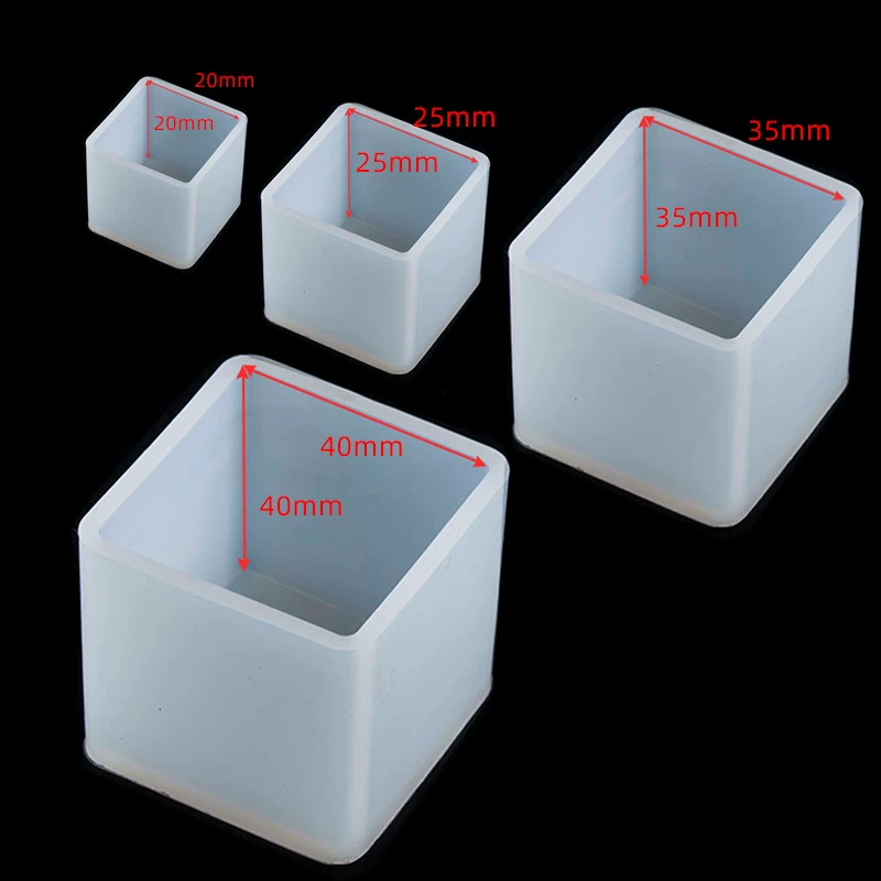 Silicone mold, epoxy resin, sample with animals, rectangular cube, DIY