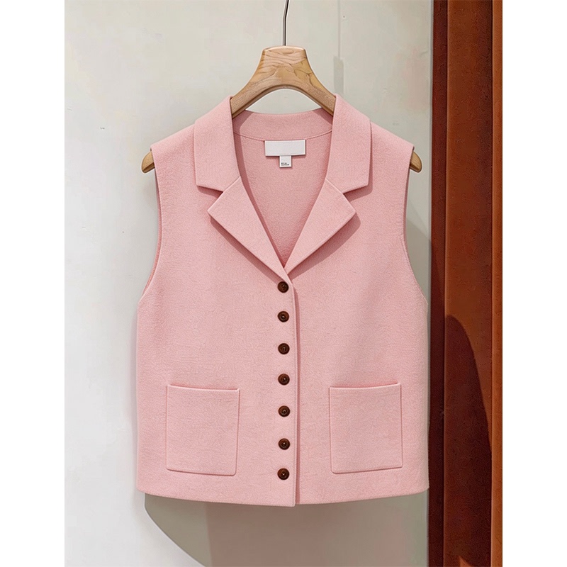 Same Style as the Store~ C*S Women's Clothing Slim Fit Lapel Vest Pink 2026 Summer 1329858003 Same Style as the Store~ C*S Women's Clothing Slim Fit Lapel Vest Pink 2026 Summer 1329858003