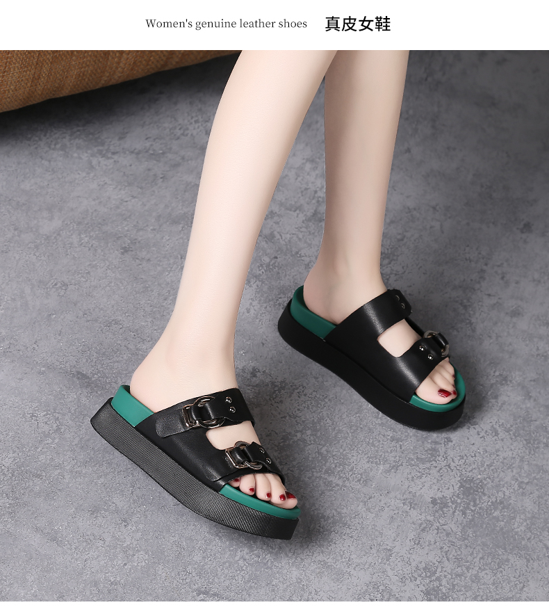 C8275 1620K GIÀY DÉP SANDAL NỮ JIARELA ĐẾ MỀM MÙA HÈ ĐẾ CAO GIÀY DÉP NỮ DA BÒ G05 SẢN PHẨM MỚI