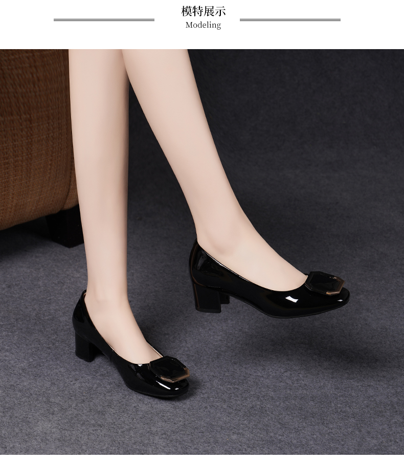 C8343 1520K GIÀY DA NỮ JIARELA GÓT VUÔNG MÙA HÈ GIÀY DÉP NỮ DA BÒ G04 SẢN PHẨM MỚI