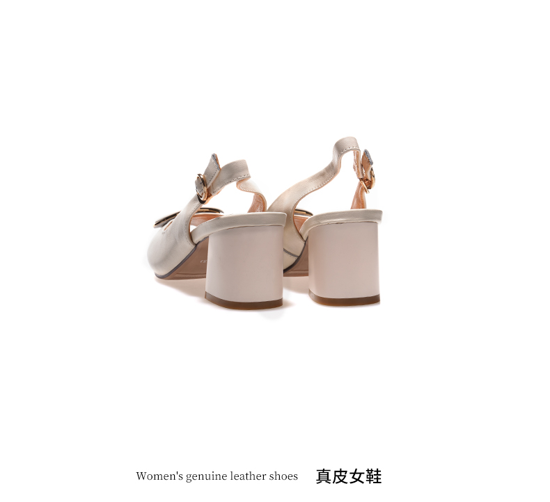 C8358 1520K GIÀY CAO GÓT NỮ JIARELA GÓT VUÔNG MÙA HÈ TRUNG NIÊN MIỆNG CÁ GIÀY DÉP NỮ DA BÒ G04 SẢN PHẨM MỚI