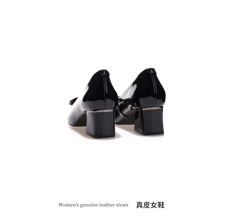 C8456 1520K GIÀY CAO GÓT NỮ JIARELA MŨI TRÒN GÓT VUÔNG MÙA HÈ GIÀY DÉP NỮ DA BÒ G04 SẢN PHẨM MỚI