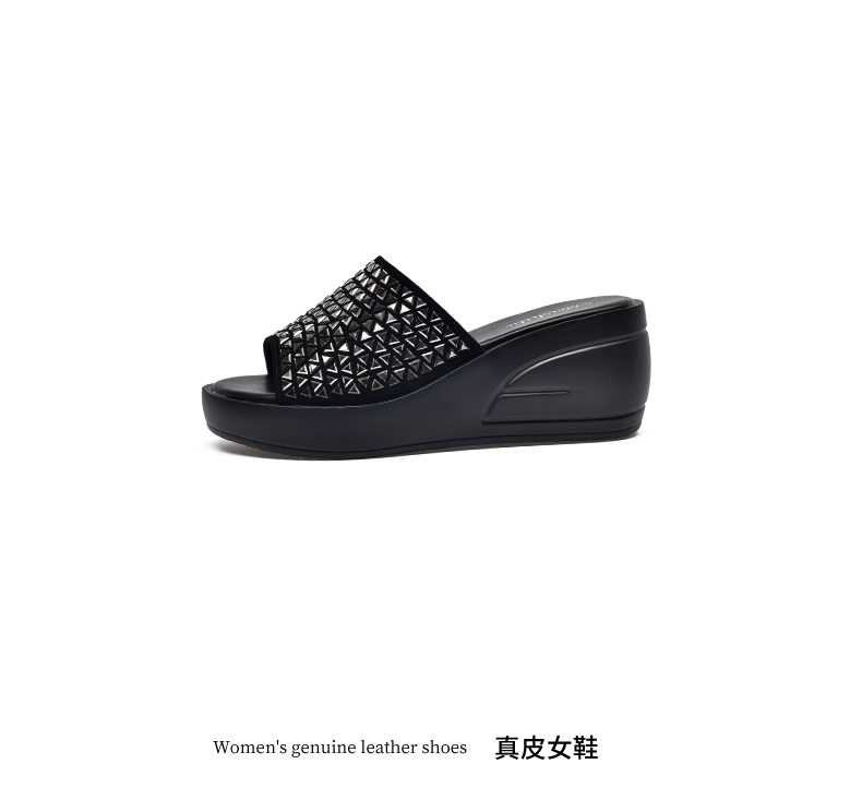 C8440 1520K GIÀY CAO GÓT NỮ JIARELA MÙA HÈ ĐẾ XUỒNG MIỆNG CÁ GIÀY DÉP NỮ DA BÒ G04 SẢN PHẨM MỚI