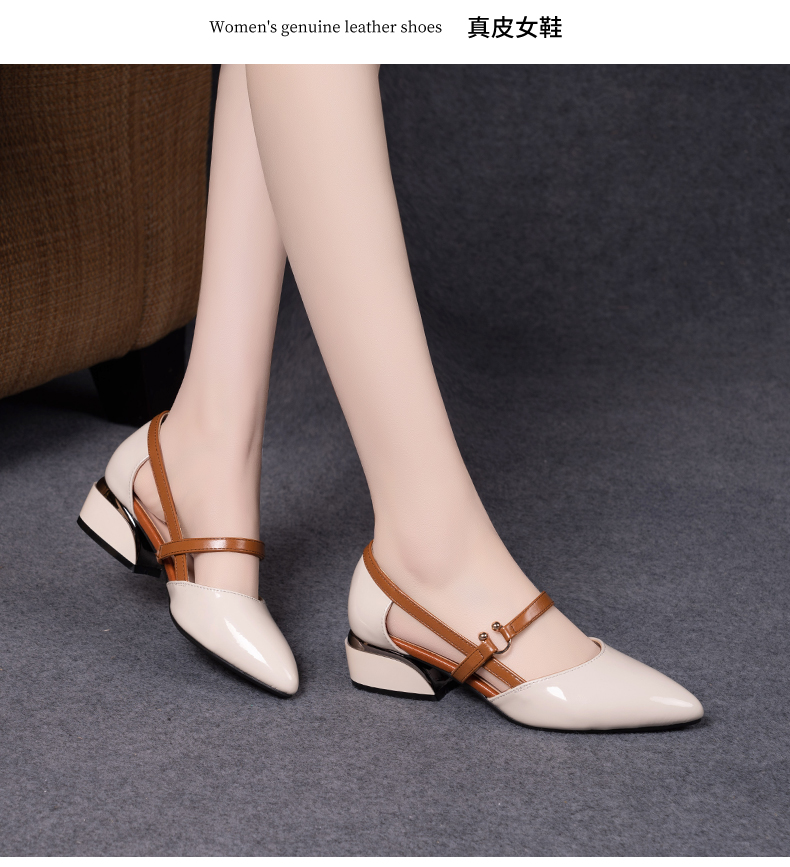 C8239 1520K GIÀY DÉP SANDAL NỮ JIARELA MŨI NHỌN ĐẾ MỀM MÙA HÈ GIÀY DÉP NỮ DA BÒ G04 SẢN PHẨM MỚI