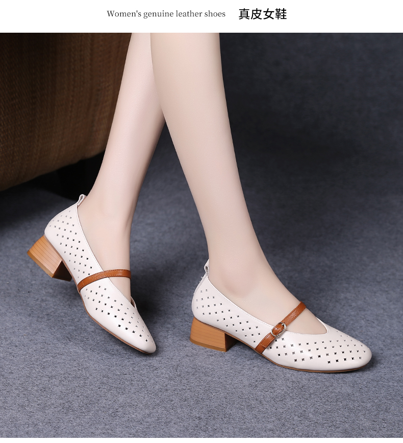 C8244 1620K GIÀY DA NỮ JIARELA MÙA HÈ GIÀY DÉP NỮ DA BÒ G05 SẢN PHẨM MỚI
